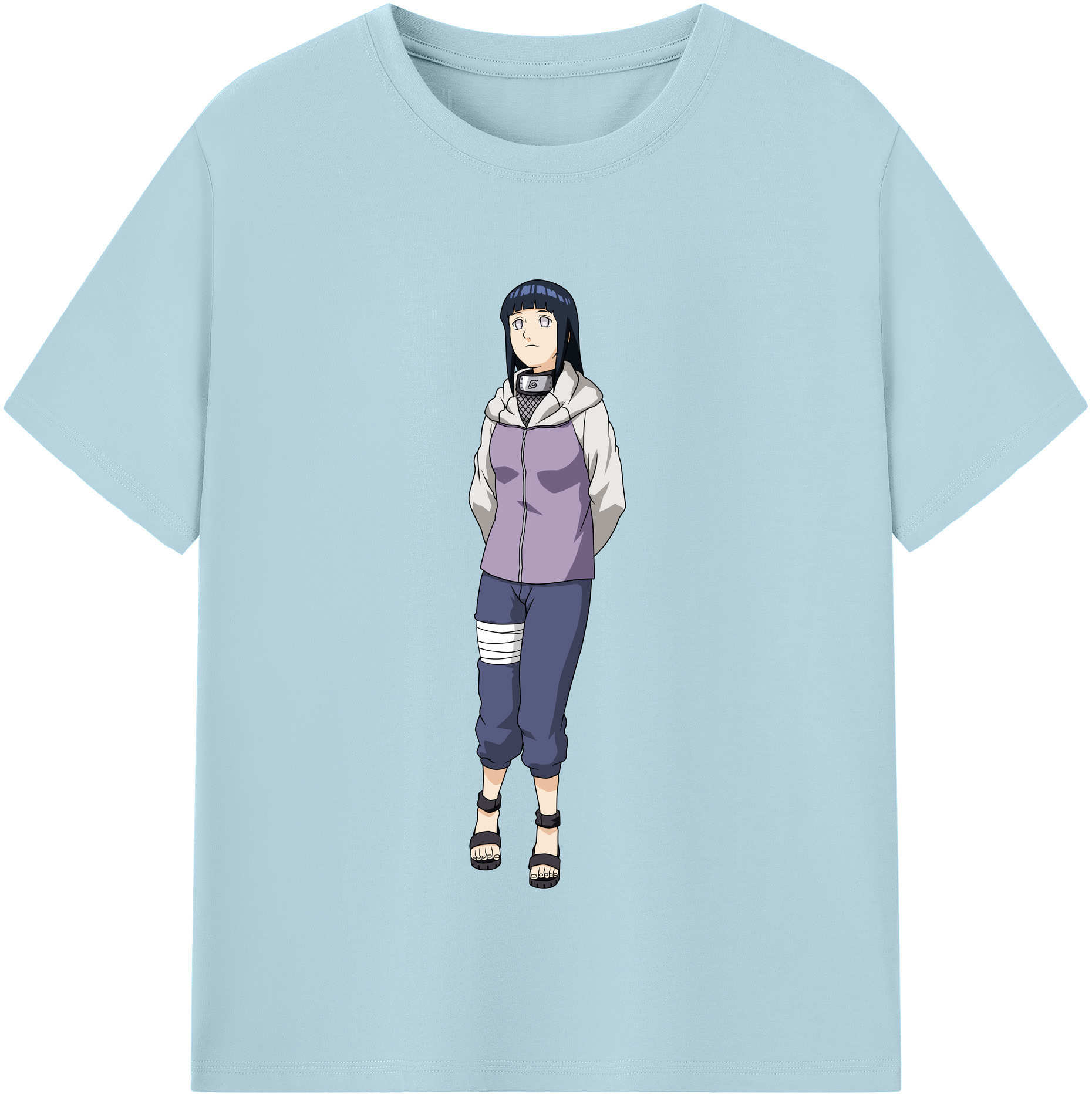 （画像用） NARUTO -ナルト- 日向ヒナタ Hyūga Hinata 綿100％半袖Tシャツ（フロントプリント）